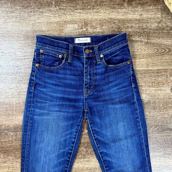 Madewell Cali-Demi Boot Jeans raw hem dark wash - Picture 5 of 8